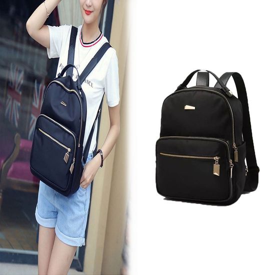 나일론 백팩 가벼운 블랙 배낭 데일리 가방(WBE4A7E)