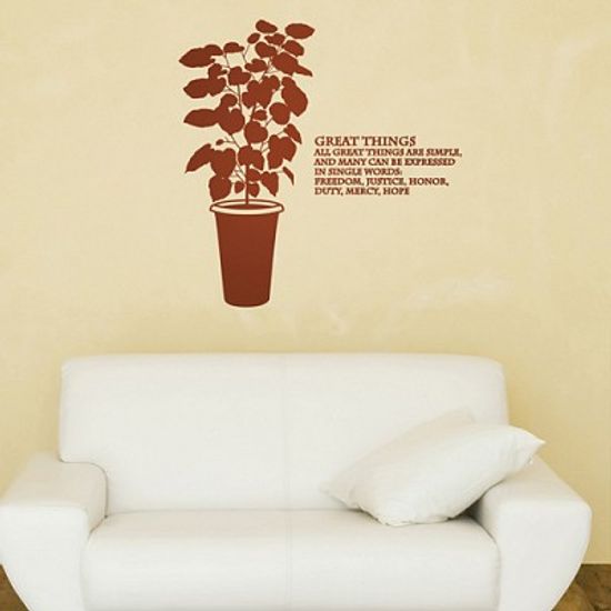 휘카수움베라타  (완제품A타입)- 관엽식물 플라워 데코 키친 전통 그래픽스티커 화장실 풍수인테리어 월데코 포인트