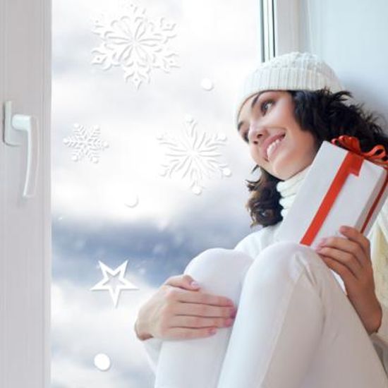 제제데코 크리스마스 눈꽃 스티커 장식 CMS4J222