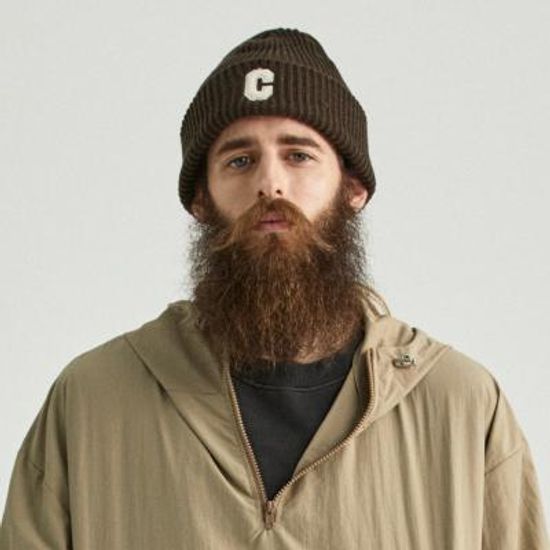 CB 로고 비니 (카키)