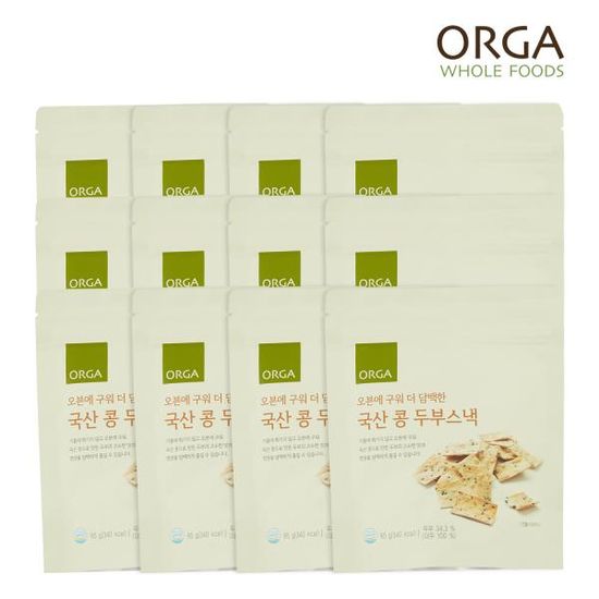[올가] ORGA 구운 두부스낵(65g) x 12봉