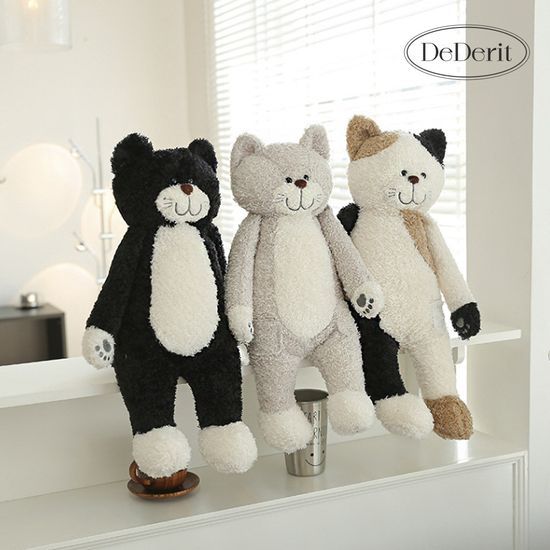 [데데리트]안고자는 귀여운 고양이 애착 쿠션 인형