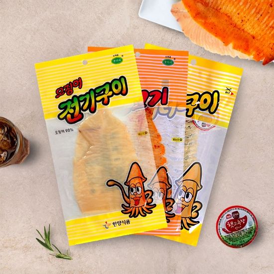 [의리오징어] 전기구이50g+불고기50g+버터구이40g