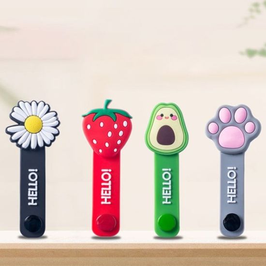 캐릭터 똑딱이 선정리 밴드 재사용 실리콘 케이블타이