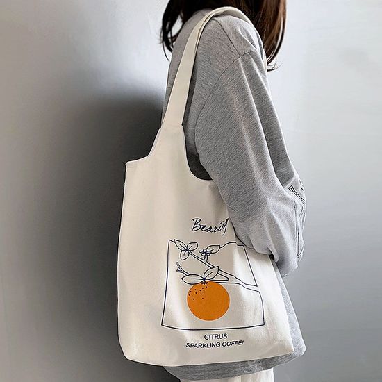 귤나무 캔버스 에코백 숄더백(WC27679)