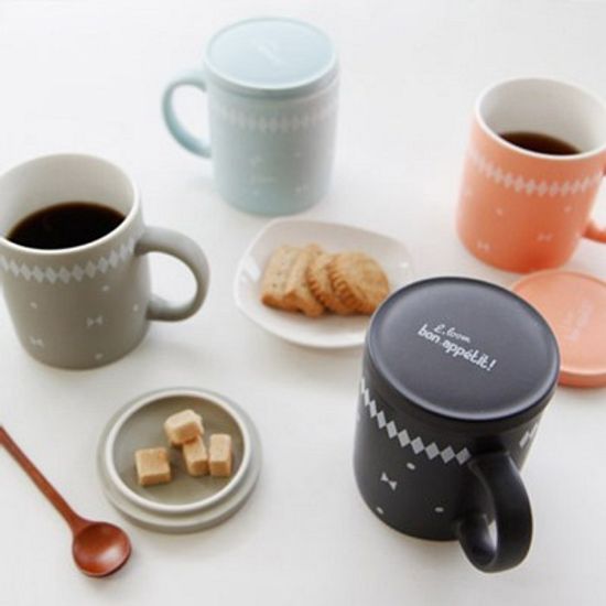 [L.loom] 엘아베띠 리본 뚜껑머그 (색상 택1)