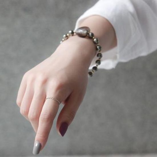 바이데이지 SR018 슬림 꼬임 실버 반지