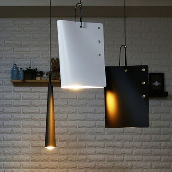 노트 펜던트등(LED겸용) -그레이(회색)