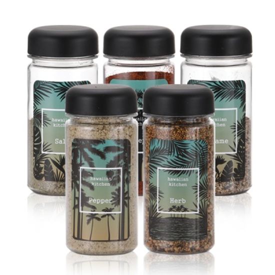 하와이안키친 양념통(블랙) 5P+스티커 8종
