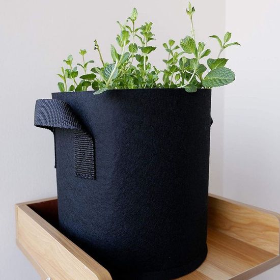 중형 부직포 화분(블랙)(WB8062D)