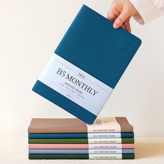 2026 오피셜 B5 먼슬리 다이어리 (날짜형 월간)