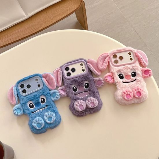 아이폰 17 16 15 14 13 12 외계인 털 인형 퍼 케이스