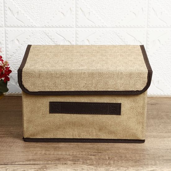 실속구성 린넨 리빙박스 2종세트 의류 장난감 보관함