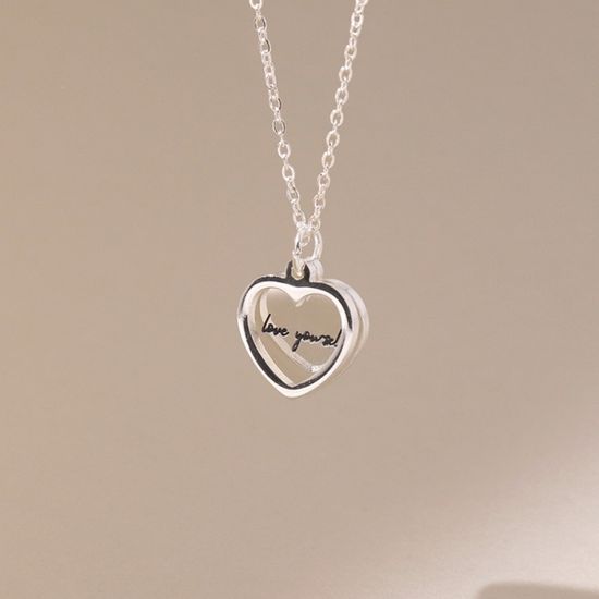 더블 하트 목걸이