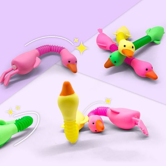말랑이 오리 인형 피젯 팝튜브 호스 팝잇 토이 장난감