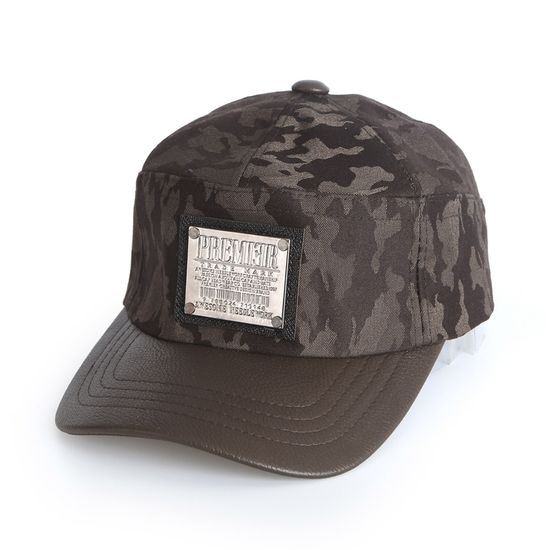 [디꾸보]메탈 포인팅 절개 카모 글렌체크 모자DCH-CU051