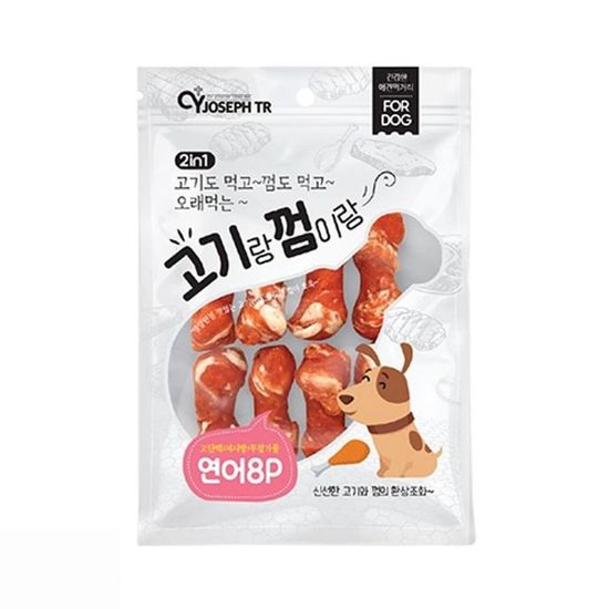 애견간식 고기랑 껌이랑 8p 연어 6팩 1타(W8DA3EE)