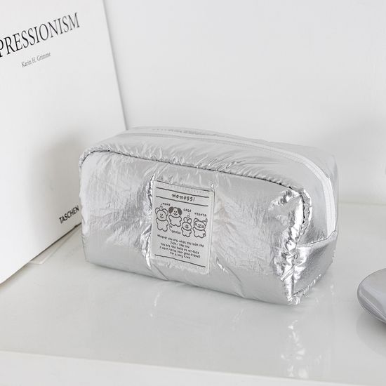 모모씨 마시멜로 펜슬파우치 silver