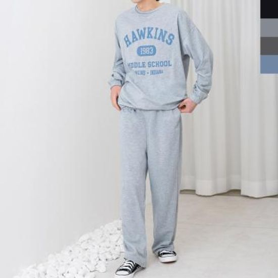 GQQ M781_M280 남자호킨스맨투맨와이드바지세트