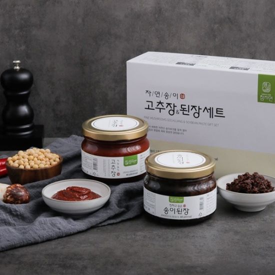 [의기양양] 자연산 송이버섯 고추장400g+된장400g