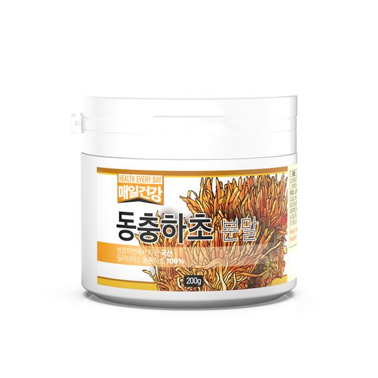 매일건강 동충하초 100% 분말 200g (스푼포함)