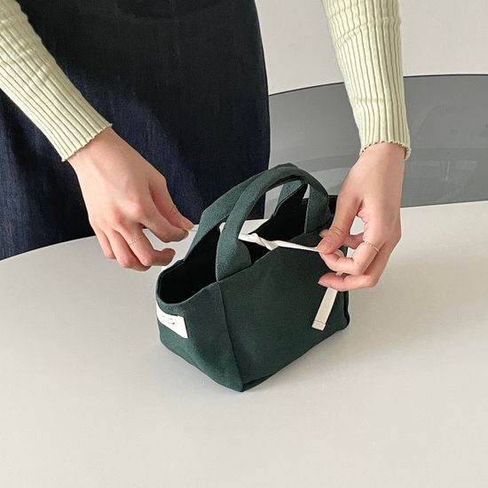 리본 래빗백 미니백 토트 / 그린