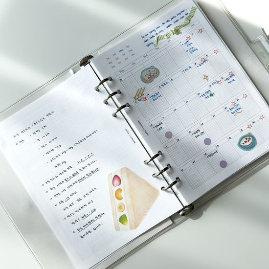 루카랩x카티 A5 만년형 먼슬리 불렛저널 리필속지