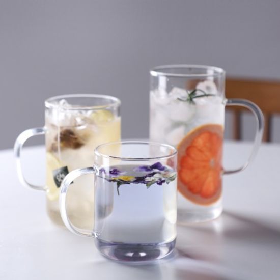 브레나 손잡이 유리 머그 430ml