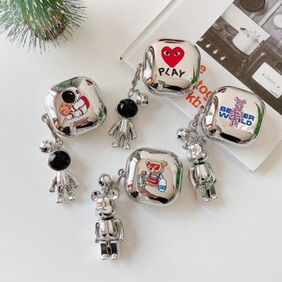 갤럭시 버즈2 프로 라이브 전기도금 캐릭터 링 케이스