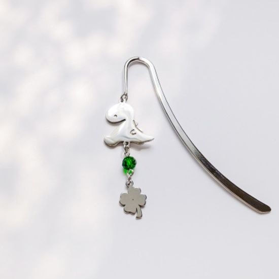 네잎클로버 공룡 책갈피 금속 북마크