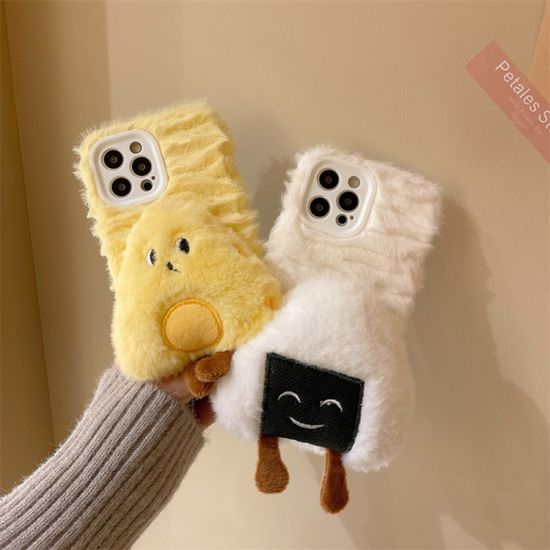 아이폰 15 14 13 12 뽀글이 주먹밥 털 인형 폰 케이스