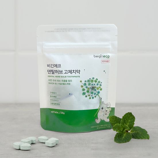 비긴에코 덴탈허브 고체치약 40정 X 1개