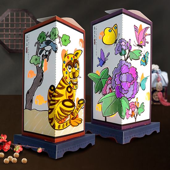 전통 민화 초롱 (2종 택1)