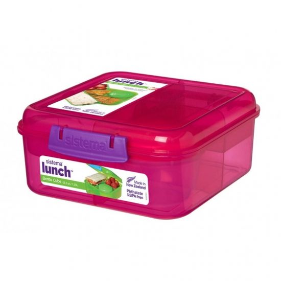 [시스테마] 벤토 큐브 런치박스 도시락통 1.25L (4col