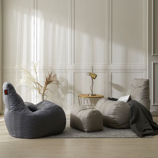 보니타 초대형 티아라 BF501 비건레더 빈백+풋스툴