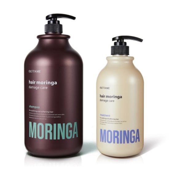 오르템 헤어 모링가 데미지 케어 샴푸/트리트먼트-모링가 샴푸 2000ml + 트리트먼트 1000ml