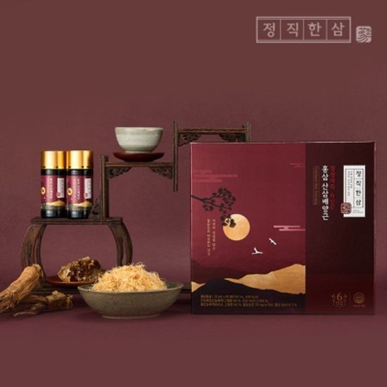 정직한삼 6년근 홍삼 산삼배양근 75mlx10병 (+쇼핑백)