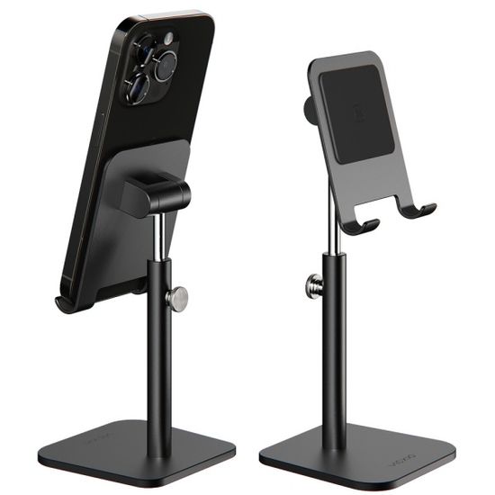 빅쏘 높이조절 탁상용 핸드폰 태블릿 거치대 다크블랙