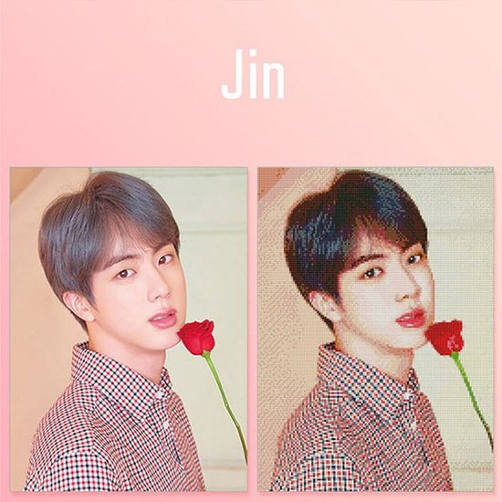 BTS 방탄소년단 DIY 큐빅 보석십자수 40x50 V1 7종