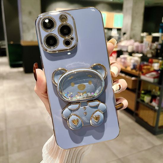 갤럭시 s24 울트라 플러스 글리터 곰돌이 미러 케이스