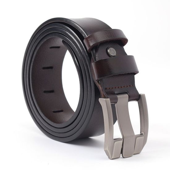 브라운 가죽벨트 캐주얼 남성허리띠(WBE40E5)