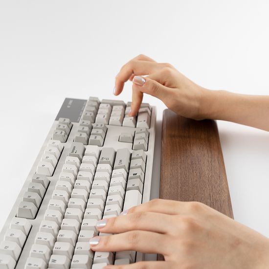 키보드 손목 받침대 호두나무 월넛 팜레스트