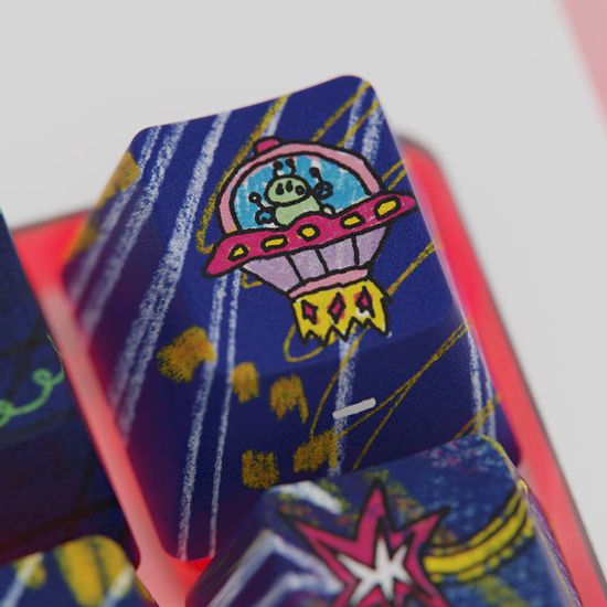 네모진 유선 LED 기계식 키보드 시이닷 X 네모진