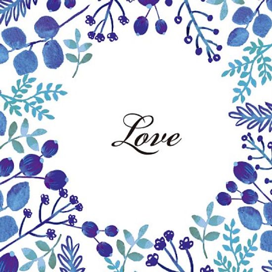 허니콤 러브 블루 로즈 (감사카드)