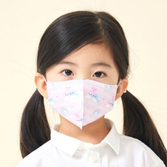 핑크고래 국내산 유아 어린이 캐릭터 마스크 10매