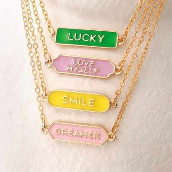 [선물포장] 메시지 체인팔찌(4종 택1)