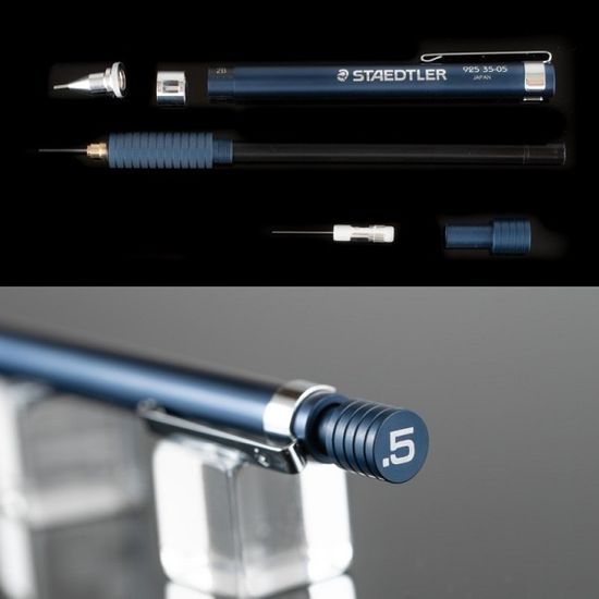 스테들러 알루미늄바디 0.9mm 샤프펜슬 Navy 925 35
