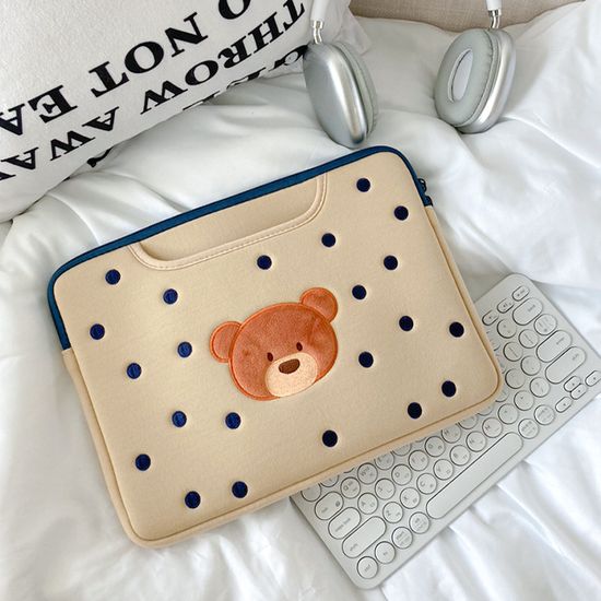 곰탱이 손잡이형 아이패드 노트북 파우치 맥북 가방