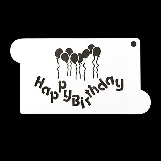 베이킹 스텐실 영문 도안 happy birthday(W12BD02)