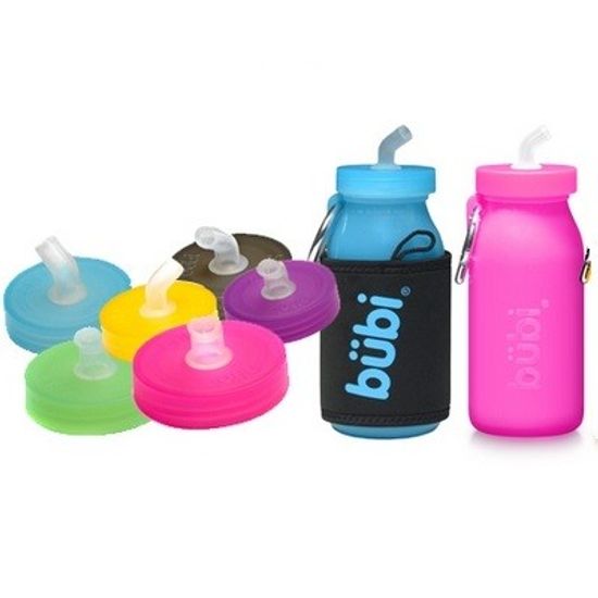 세계최초 접이식 실리콘 물병 부비바틀 450ml+스포츠캡+해치커버